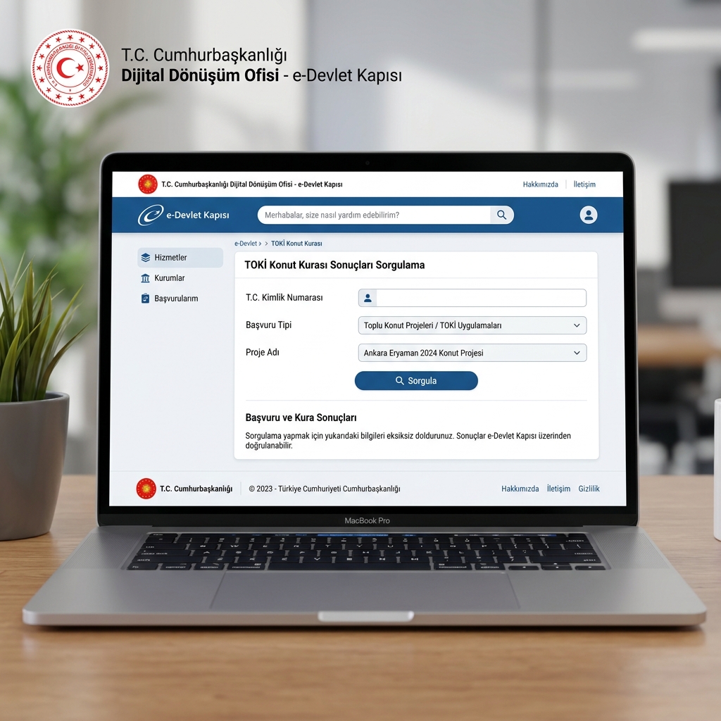 e-Devlet TOKİ kura sonuç sorgulama ekranı