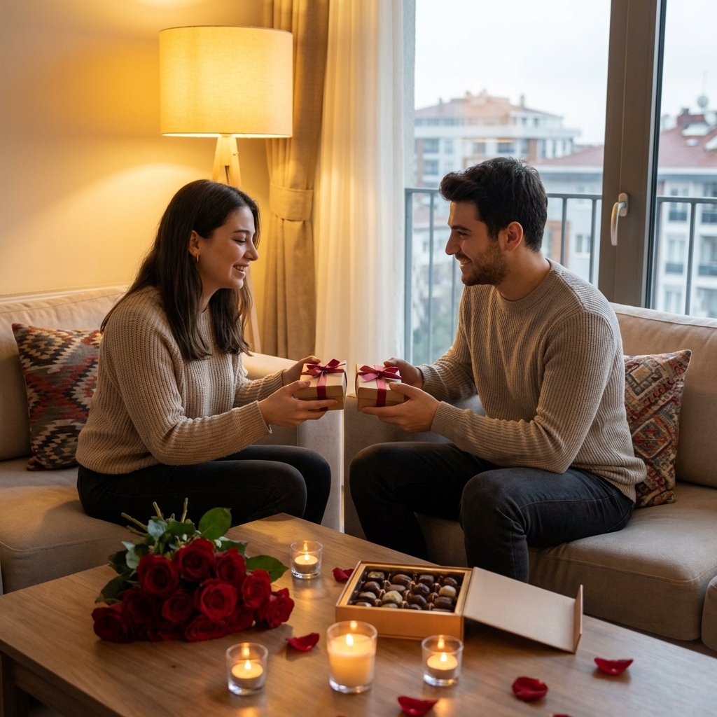 2026 Sevgililer Günü Hediye Rehberi - Romantik hediye alışverişi yapan genç çift